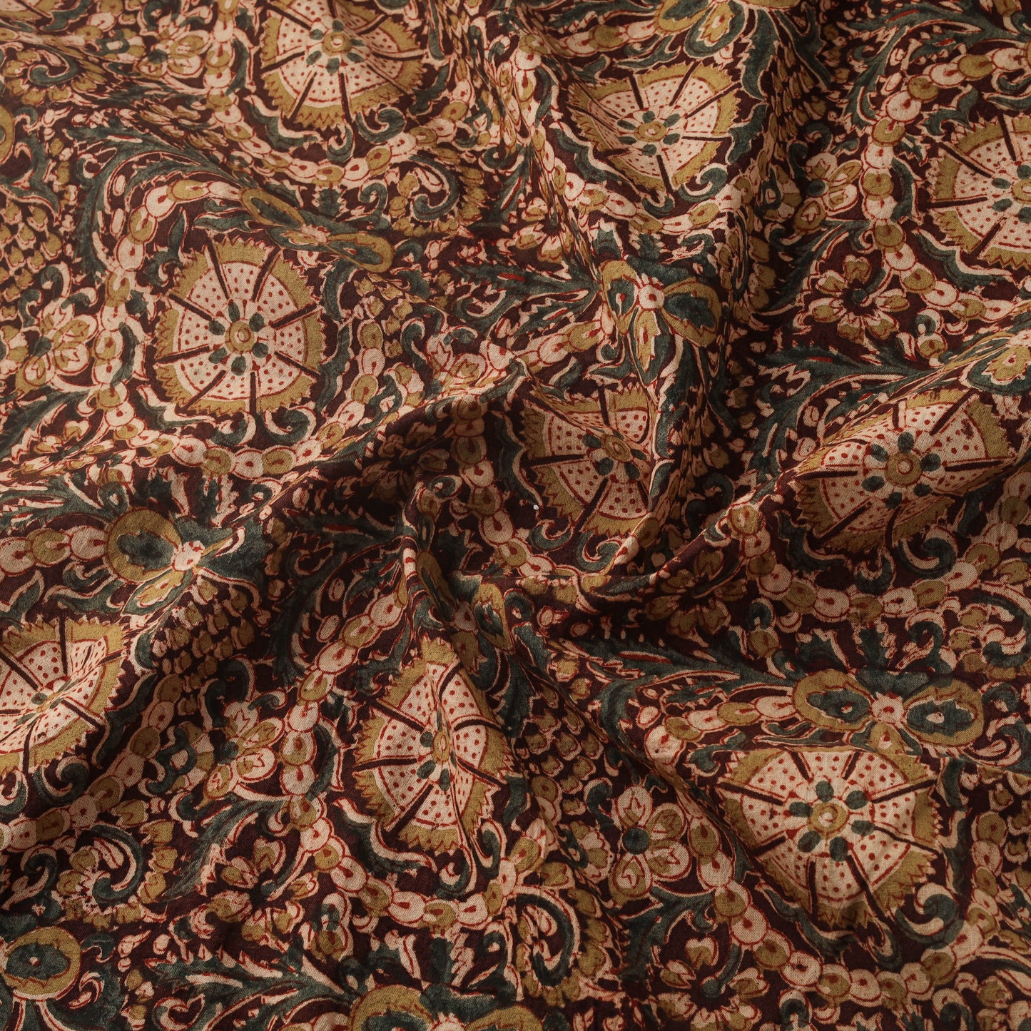 Natural dyed hand block print cotton pedana kalamkari