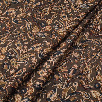 Natural dyed hand cotton pedana kalamkari fabric 09