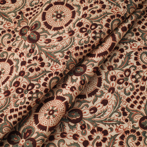 Natural dyed hand cotton pedana kalamkari fabric 11