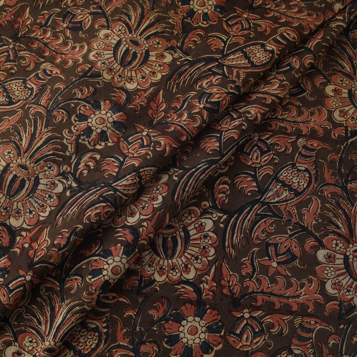 Natural dyed hand block print cotton pedana kalamkari