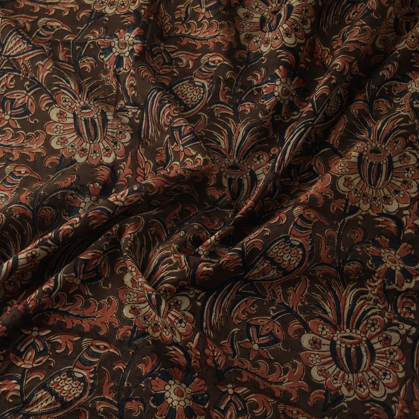 Natural dyed hand block print cotton pedana kalamkari