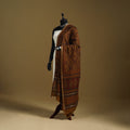 Brown - natural dyed hand chanderi silk bagh dupatta 11
