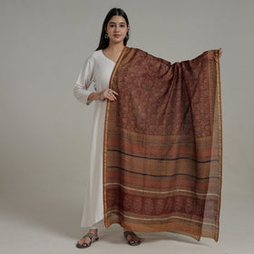 Buy Natural Dyed Hand Block Print Chanderi Silk Bagh Dupatta