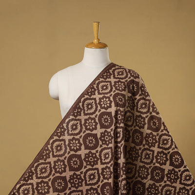 Brown - natural dyed hand cotton fabric 09 - handcrafted