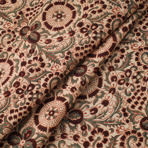 Natural dyed hand cotton pedana kalamkari fabric 11