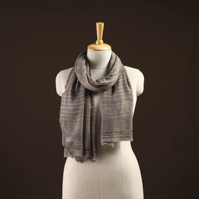 Natural dyed hand printed pure wool akola stole 01