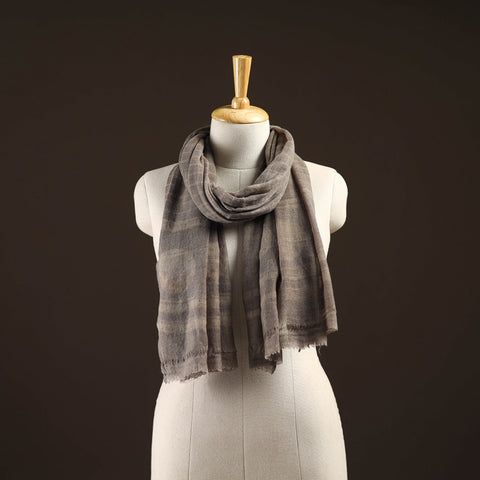 Natural dyed hand printed pure wool akola stole 13