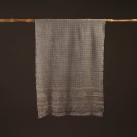 Natural dyed hand printed pure wool akola stole 13