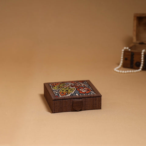Natural dyed handpainted kalamkari jewellery box 08
