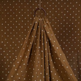 Brown - natural dyed kutch tie-dye cotton bandhani fabric