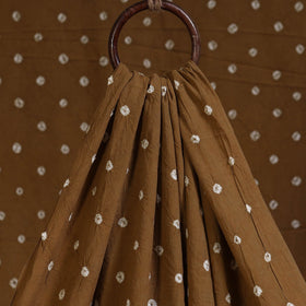 Brown - natural dyed kutch tie-dye cotton bandhani fabric