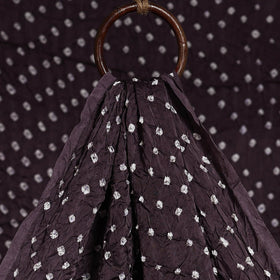 Brown - natural dyed kutch tie-dye modal silk bandhani