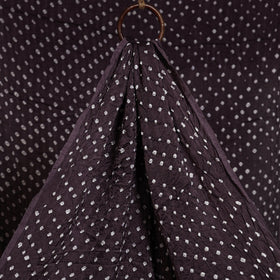 Brown - natural dyed kutch tie-dye modal silk bandhani