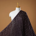 Brown - natural dyed kutch tie-dye modal silk bandhani