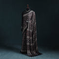 Natural dyed modal silk kutch hand block print ajrakh saree