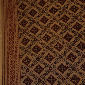  Brown Natural Dyed Mul Cotton Bagh Print Fabric