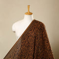  Brown Natural Dyed Mul Cotton Bagh Print Fabric