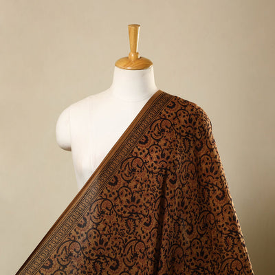  Brown Natural Dyed Mul Cotton Bagh Print Fabric