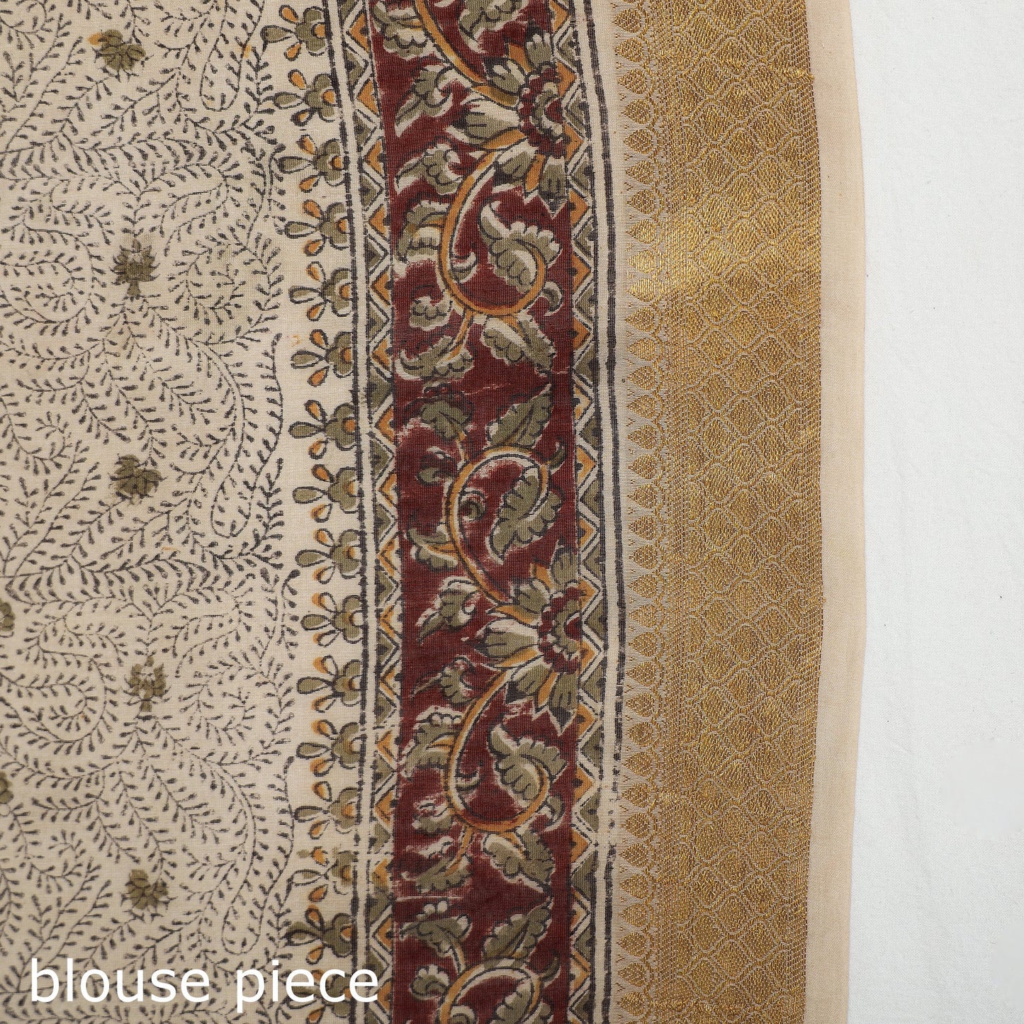 Original Pedana Kalamkari Block Print Silk Saree