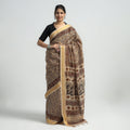 Original Pedana Kalamkari Block Print Silk Saree