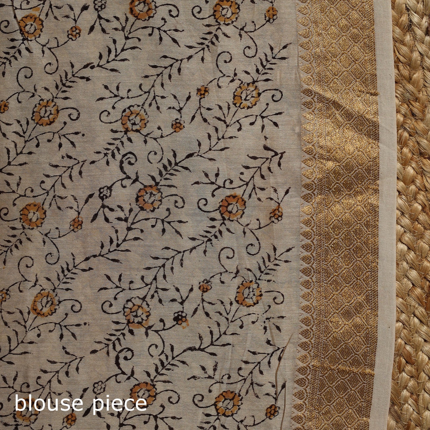 Brown - natural dyed pedana chanderi silk kalamkari saree