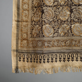 Natural dyed pedana kalamkari printed handloom cotton towel