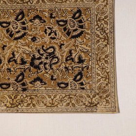 Brown - natural dyed pedana kalamkari cotton table mat 14