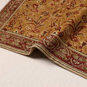 Brown - natural dyed pedana kalamkari cotton table mat 19