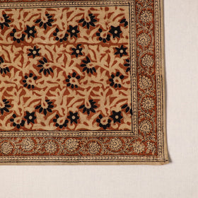 Brown - natural dyed pedana kalamkari cotton table mat 23