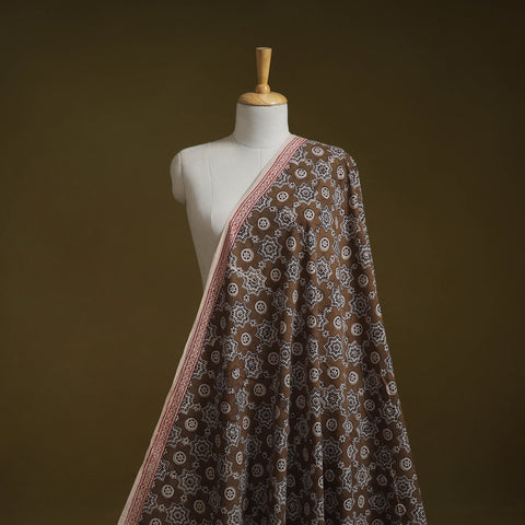 Natural dyed pure cotton hand block bagh print fabric 06