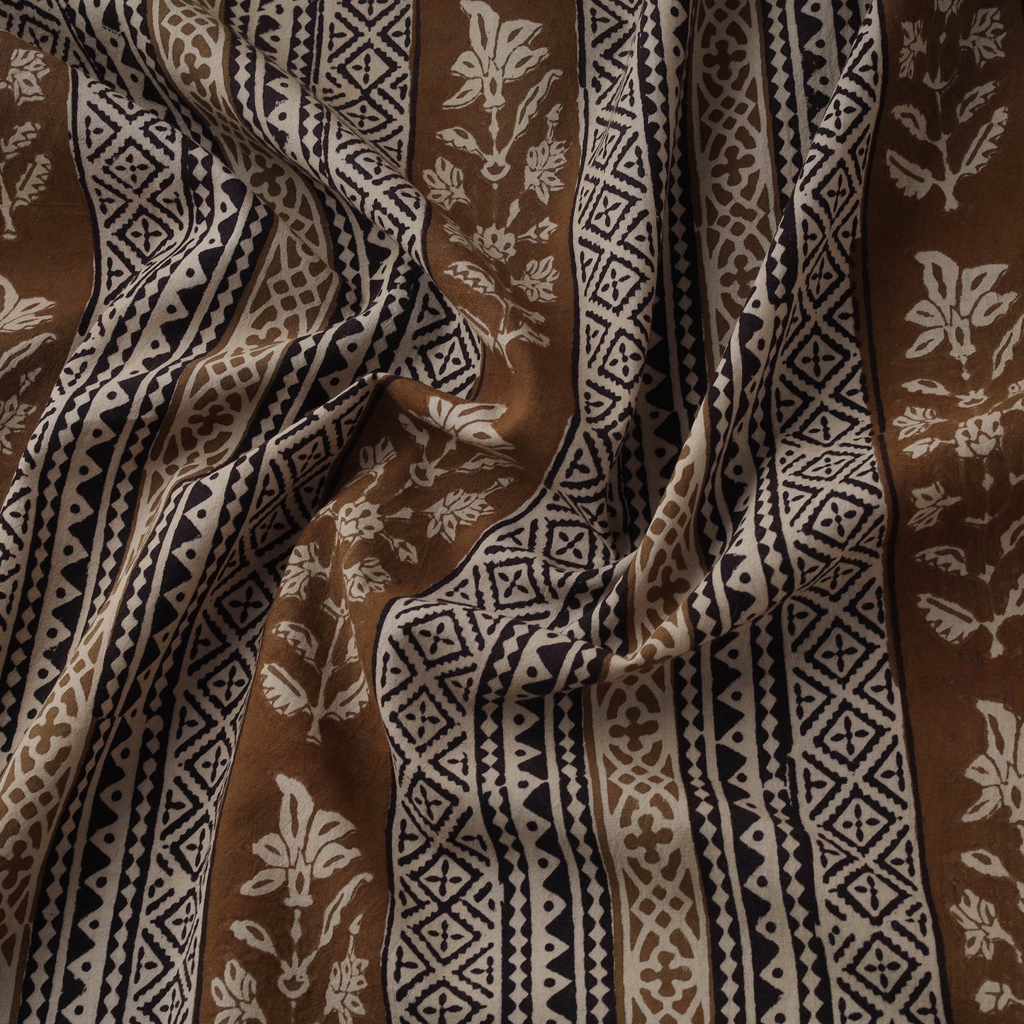 Natural dyed pure cotton hand block bagh print fabric 07