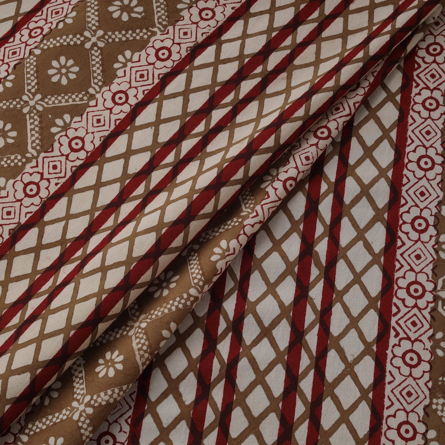Natural dyed pure cotton hand block bagh print fabric 08