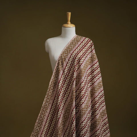 Natural dyed pure cotton hand block bagh print fabric 08