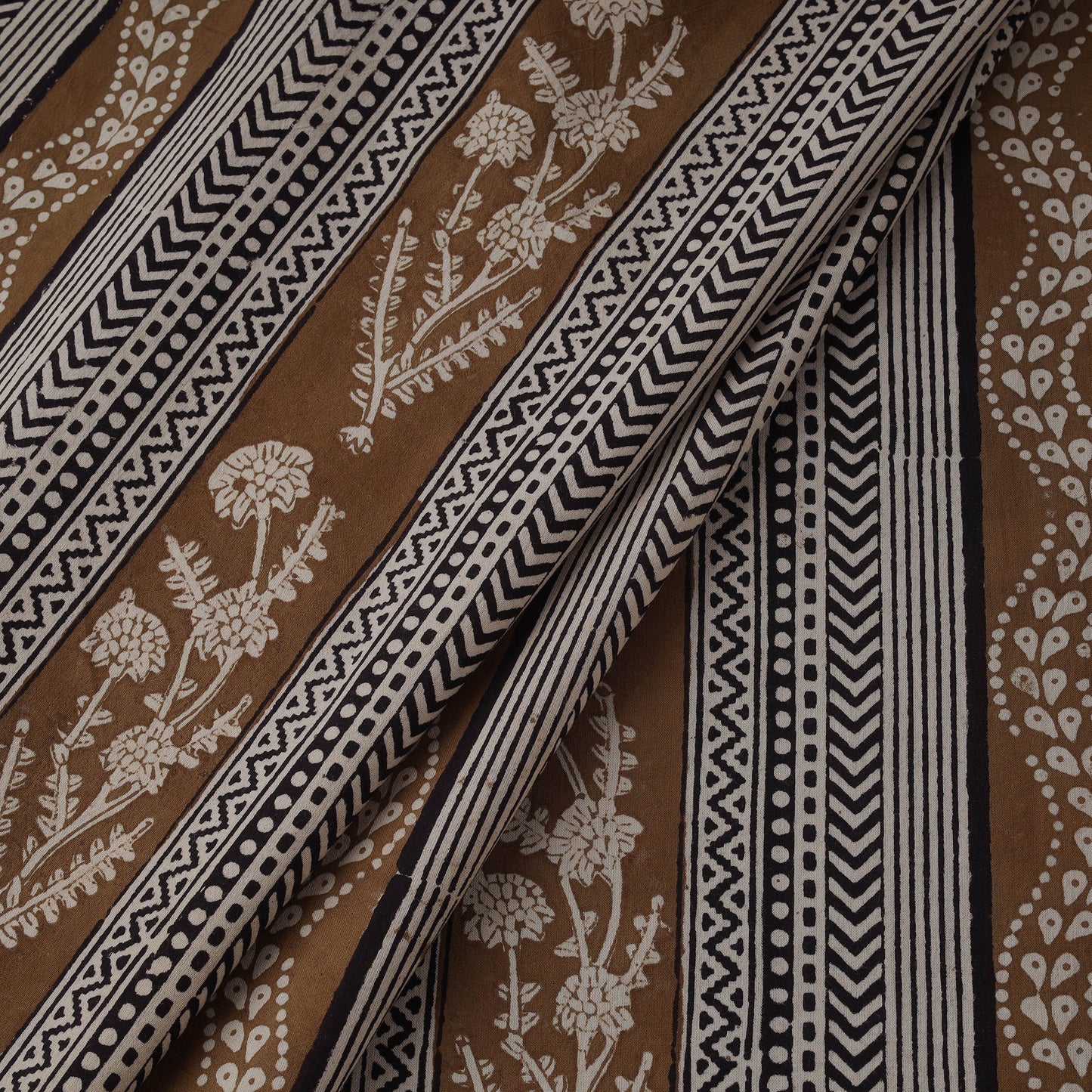 Natural dyed pure cotton hand block bagh print fabric 11