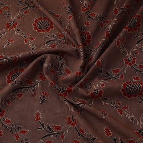 Natural dyed pure mul cotton hand block ajrakh print fabric