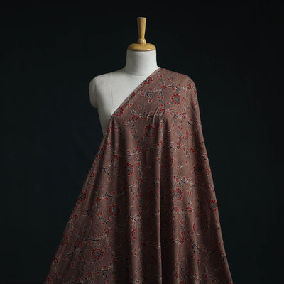 Natural dyed pure mul cotton hand block ajrakh print fabric