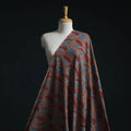 Natural dyed pure mul cotton hand block ajrakh print fabric
