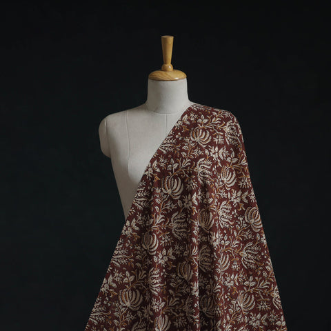 Natural dyed pure mul cotton hand block kalamkari bagru