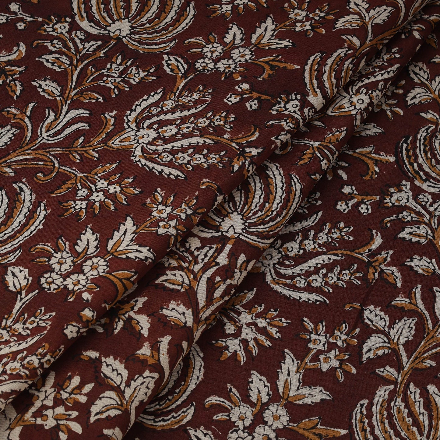 Natural dyed pure mul cotton hand block kalamkari bagru