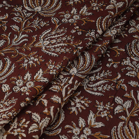 Natural dyed pure mul cotton hand block kalamkari bagru