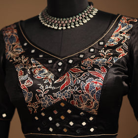 Brown Navratri Garba Chaniya Choli Set in Mashru Silk with Ajrakh Patch