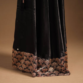 Brown Navratri Garba Chaniya Choli Set in Mashru Silk with Ajrakh Patch