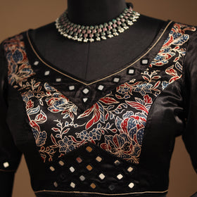 Brown Navratri Garba Chaniya Choli Set in Mashru Silk with Ajrakh Patch