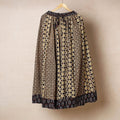  24 Kali Ajrakh Block Printed Patchwork Cotton Long Skirt 