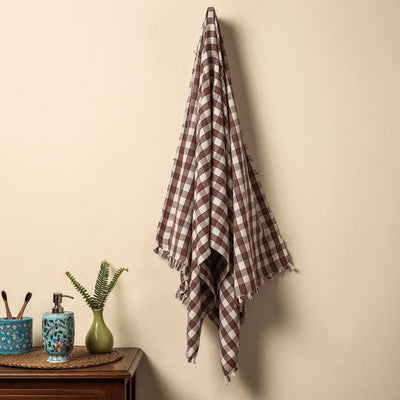 Brown - Nidubrolu Handloom Cotton Bath Towel
