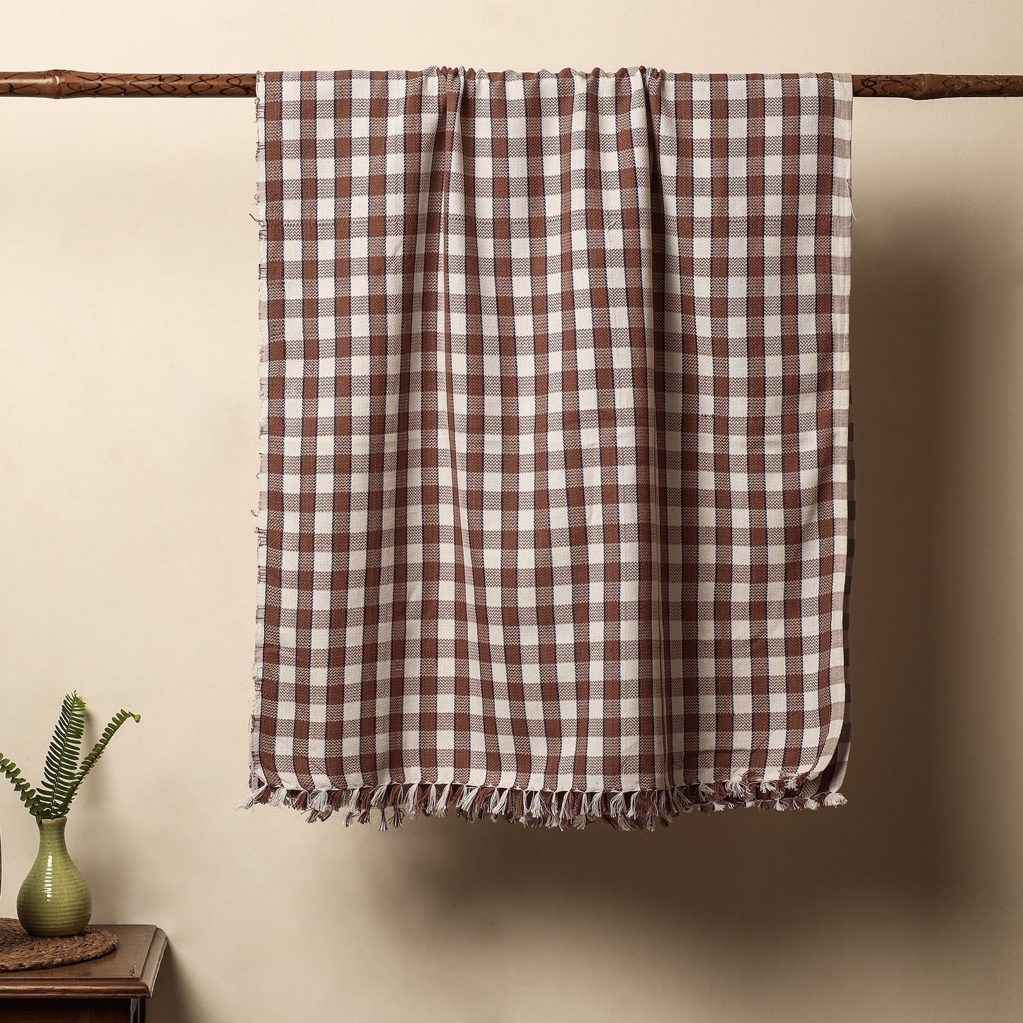 Brown - Nidubrolu Handloom Cotton Bath Towel