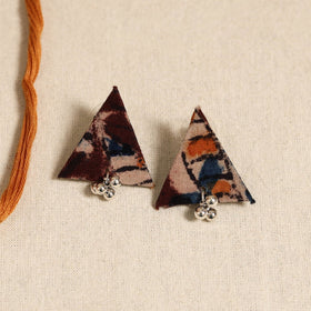 Brown - orange - handmade fabart shell necklace set 19