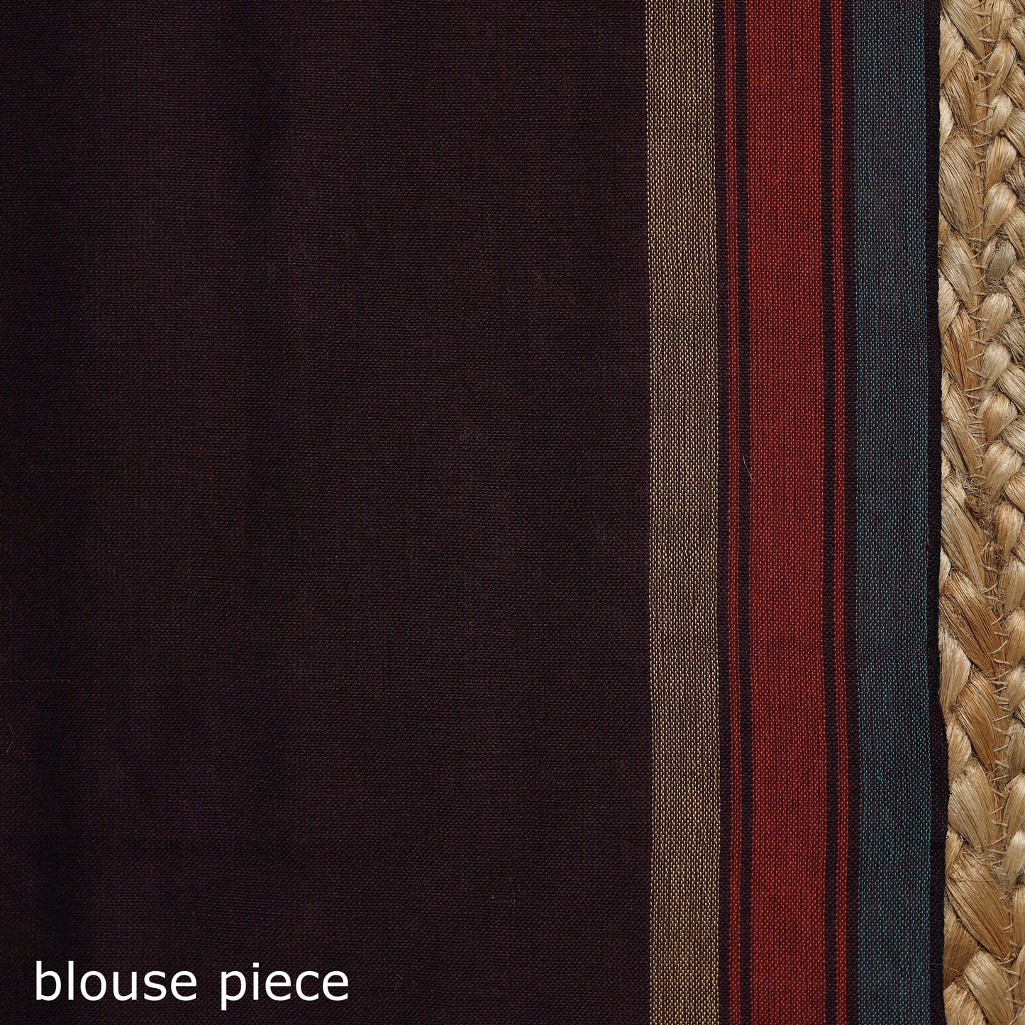Brown - organic kala cotton bhujodi handloom saree 105