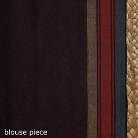 Brown - organic kala cotton bhujodi handloom saree 105