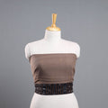 Brown - organic kala cotton handloom blouse piece 21